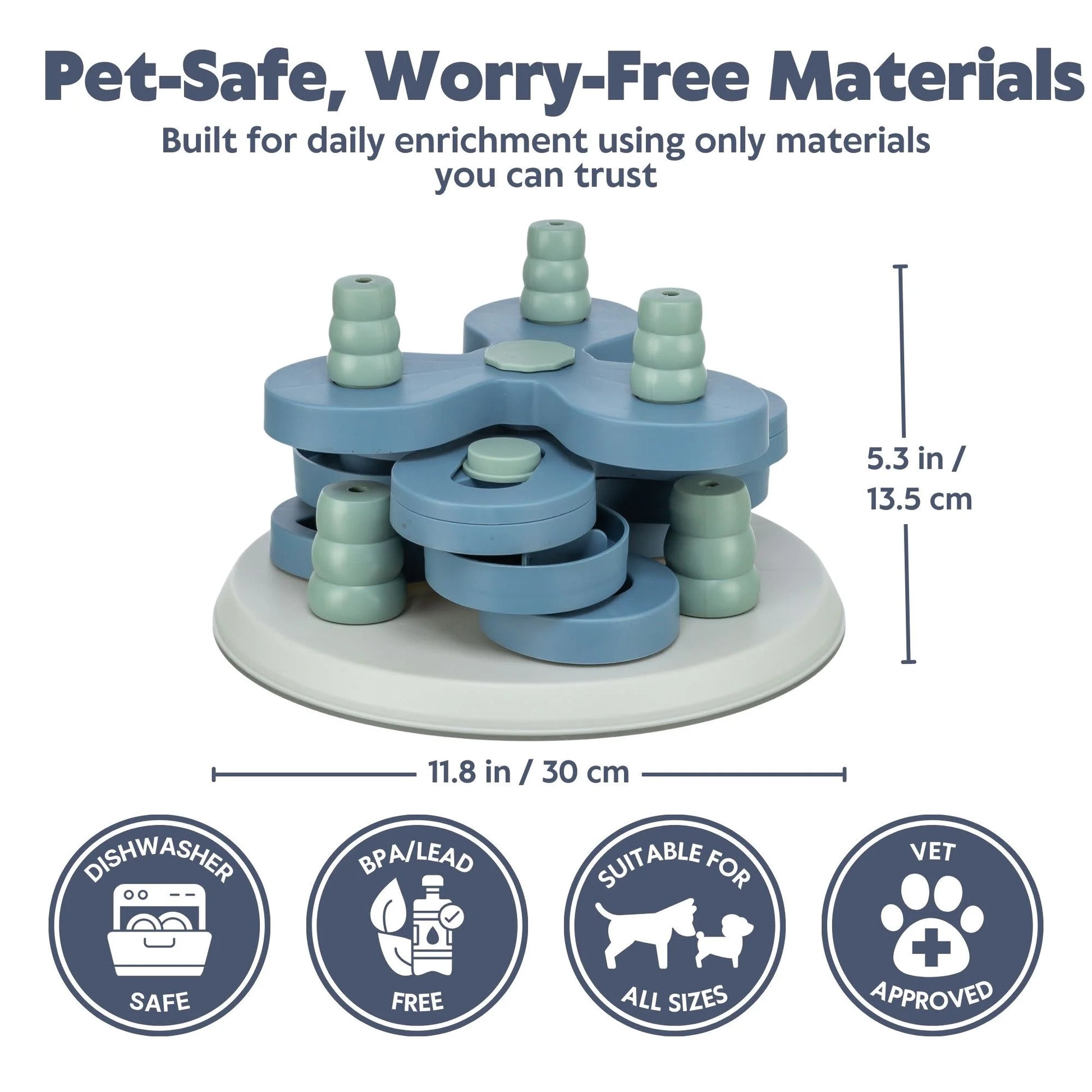 Dog Activity Windmill Strategy Game, Level 1, Beginner Dog Puzzle Toy, Treat Dispenser